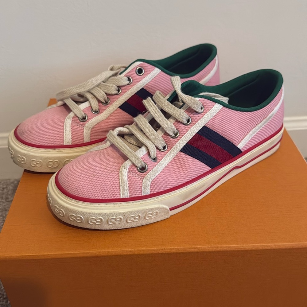 GUCCI Pink Gucci Tennis 1977 Sneakers 38